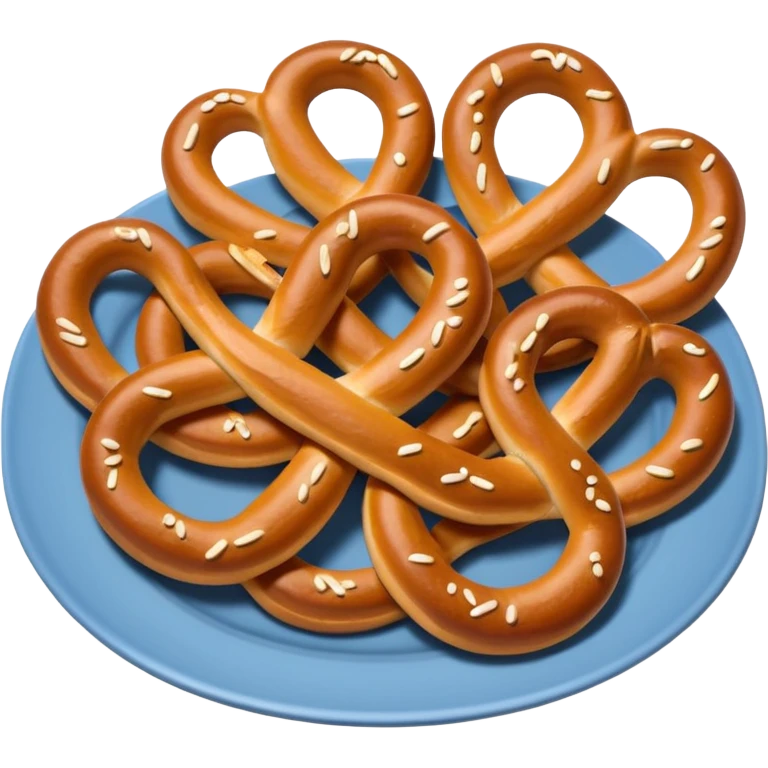 Plate of Pretzel emoji