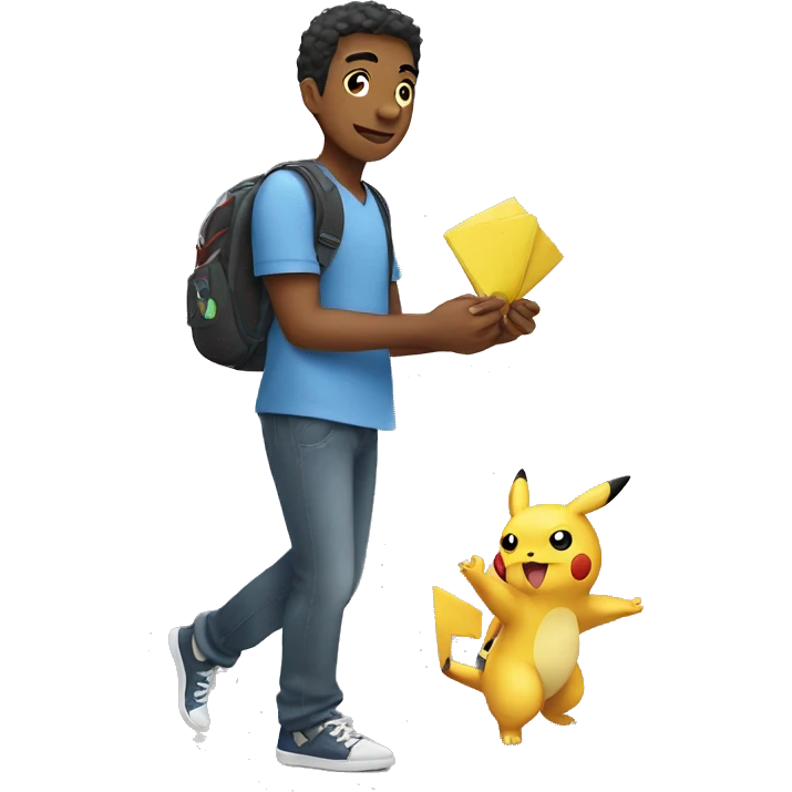 Man playing Pokémon go  emoji