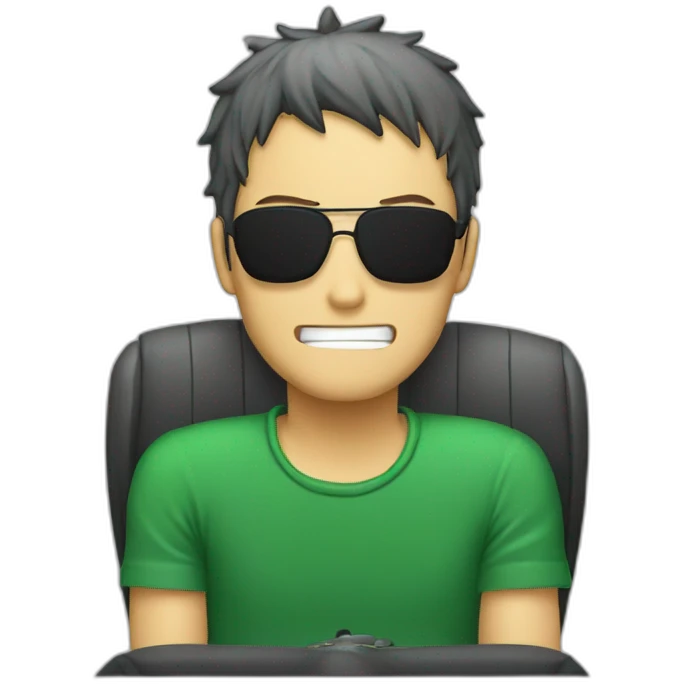 zoro watching movie in mobile emoji