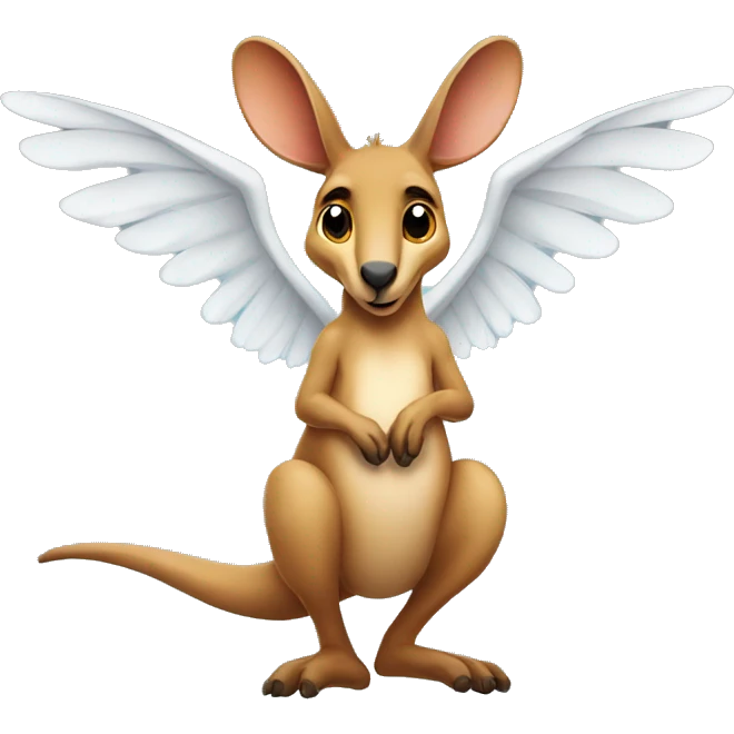 kangaroo with wings emoji