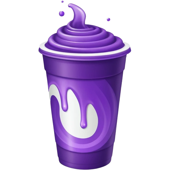 purple liquid inside styrofoam cup emoji
