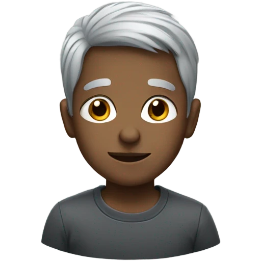 grey haired boy portrait emoji