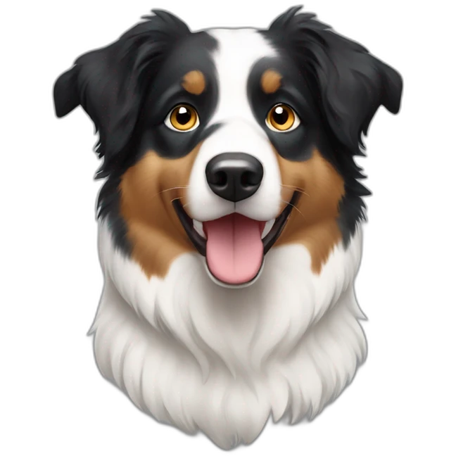 white face australian shepherd emoji