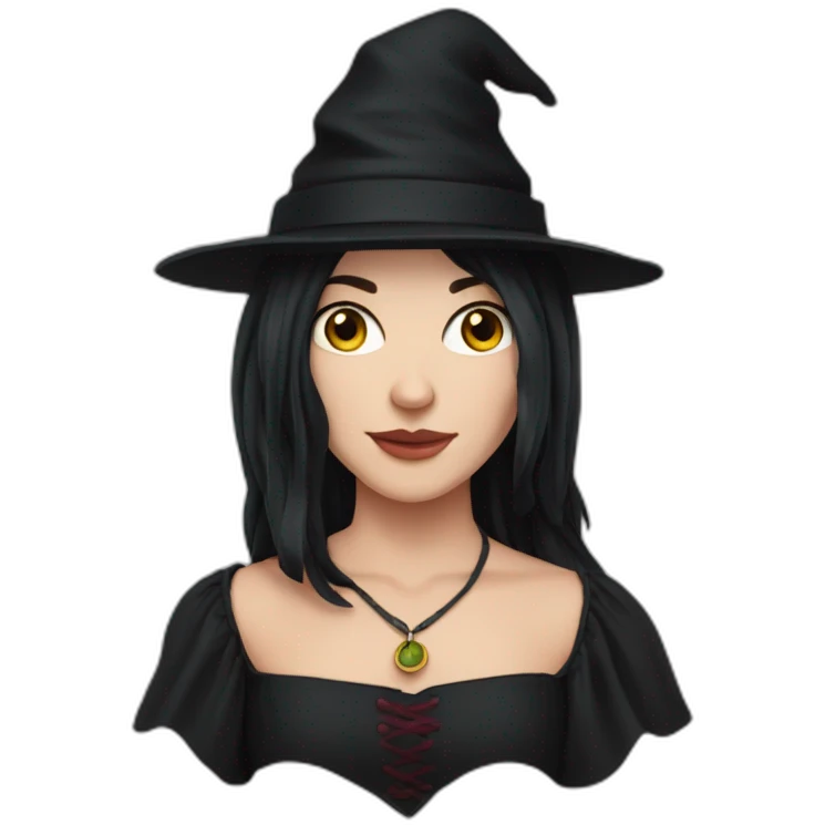 ilona black haired witch tartiflette emoji