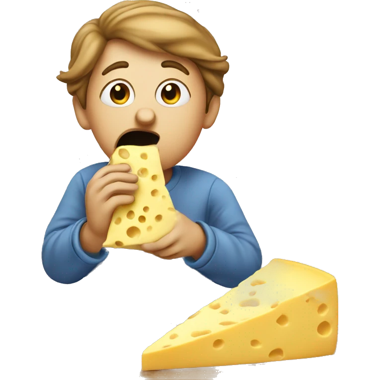 Person smelling stinky cheese emoji