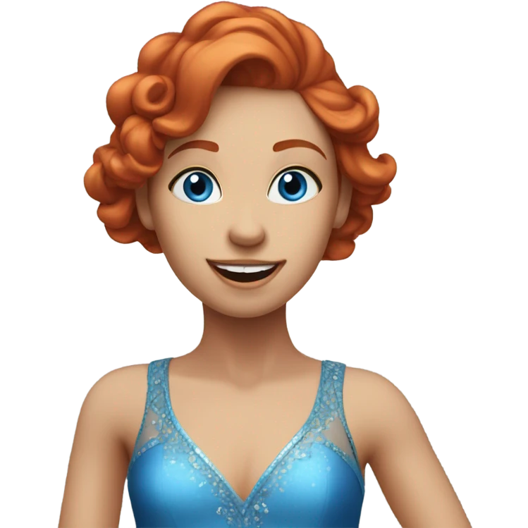 Red head dancer with blue eyes   emoji