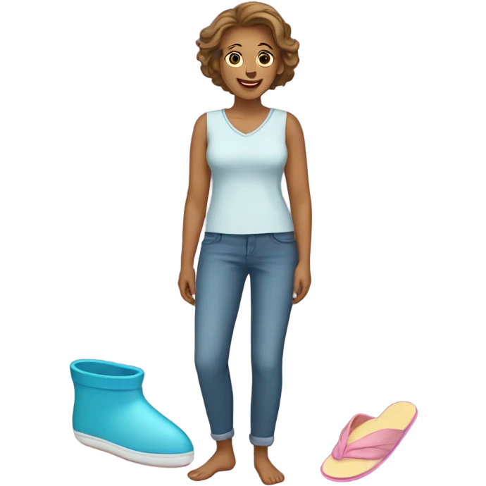 Mom with slipper emoji