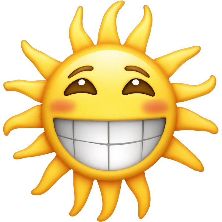 The sun with a face on it emoji