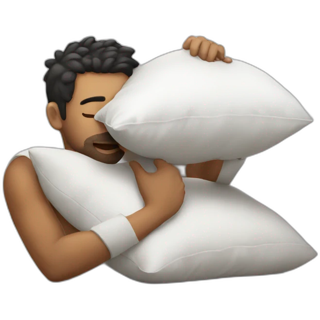 guy kissing a pillow emoji