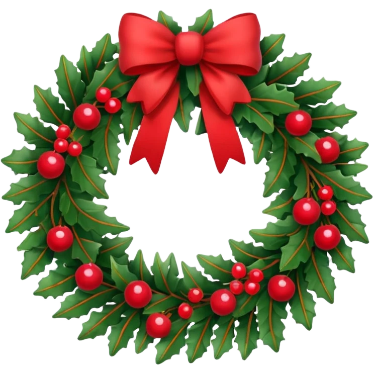 christmas wreath emoji