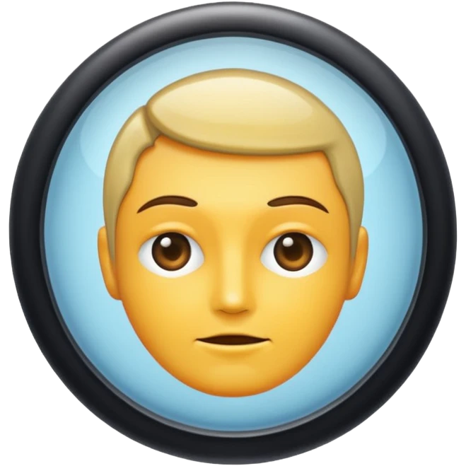 mirror with a face, reflection emoji