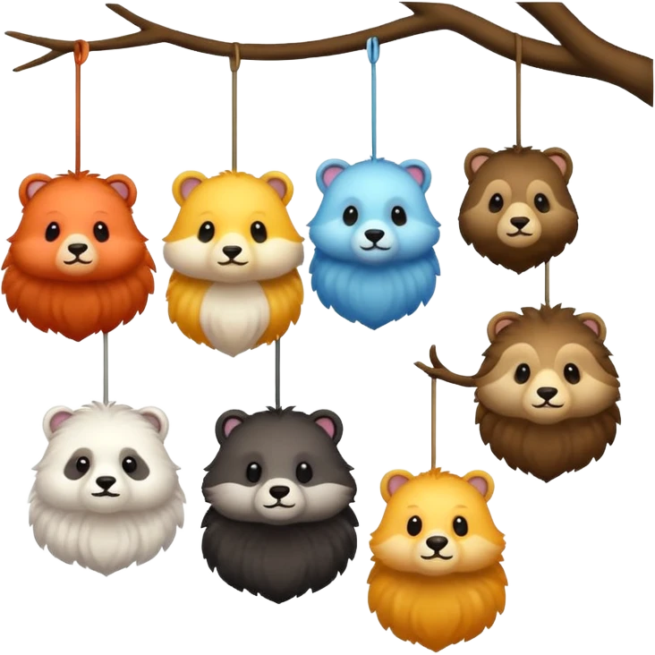 animals hanging emoji