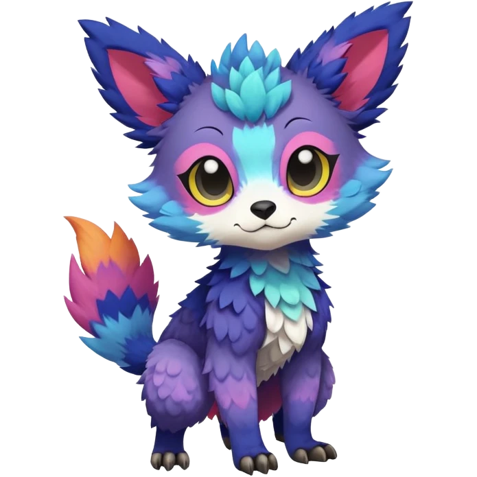  Colorful Kawaii Trico FurSona Fakemon Full Body emoji