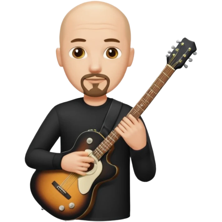 guitar player bald short goatee emoji