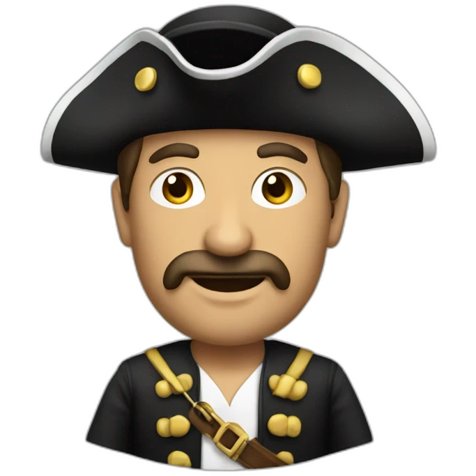 a pirate man CEO emoji