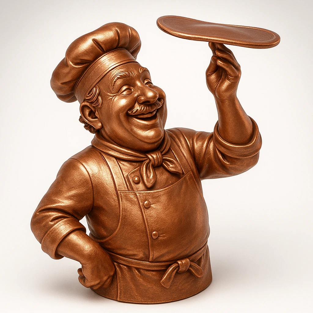 smiling Italian chef spinning pizza dough emoji