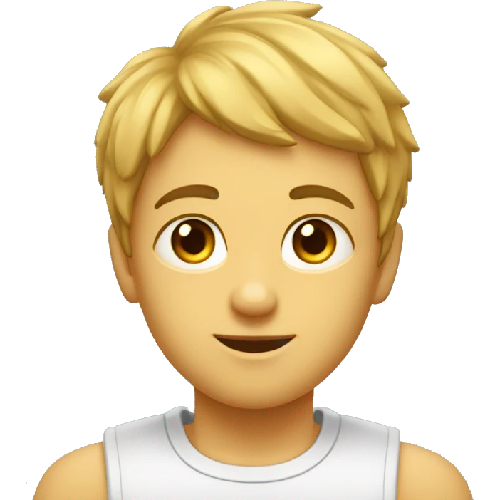 Garçon avec des larmes aux yeux emoji