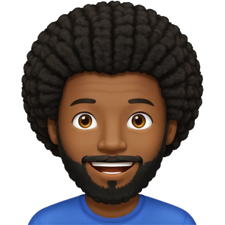 CoryxKenshin with black afro hair and beard emoji