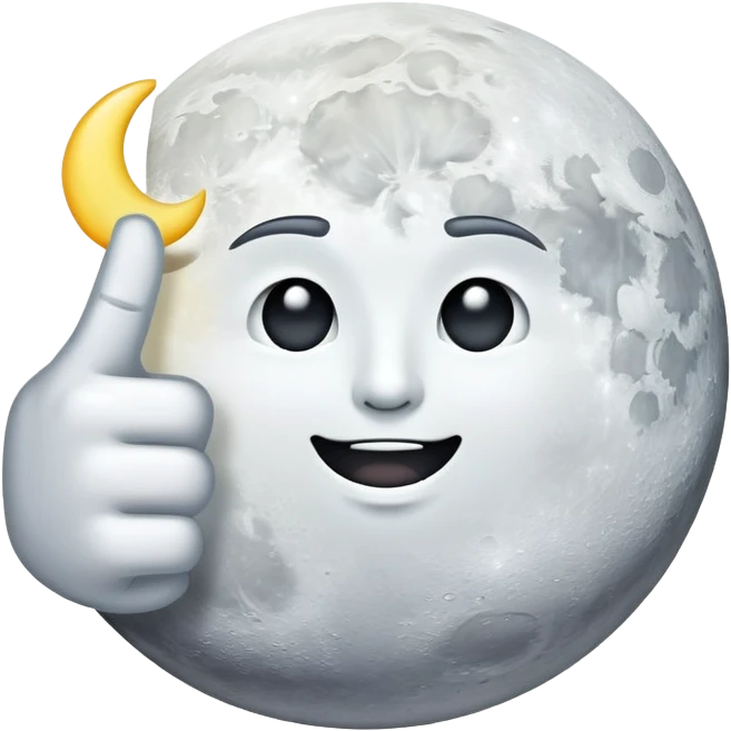 Moon with middle finger  emoji