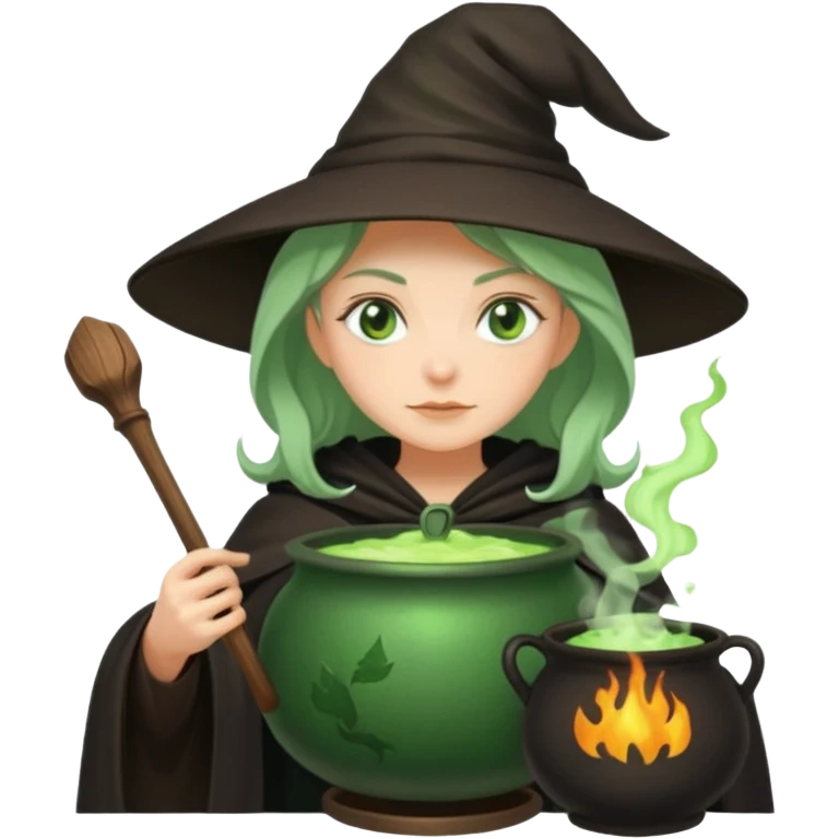 green witch cooking potion emoji