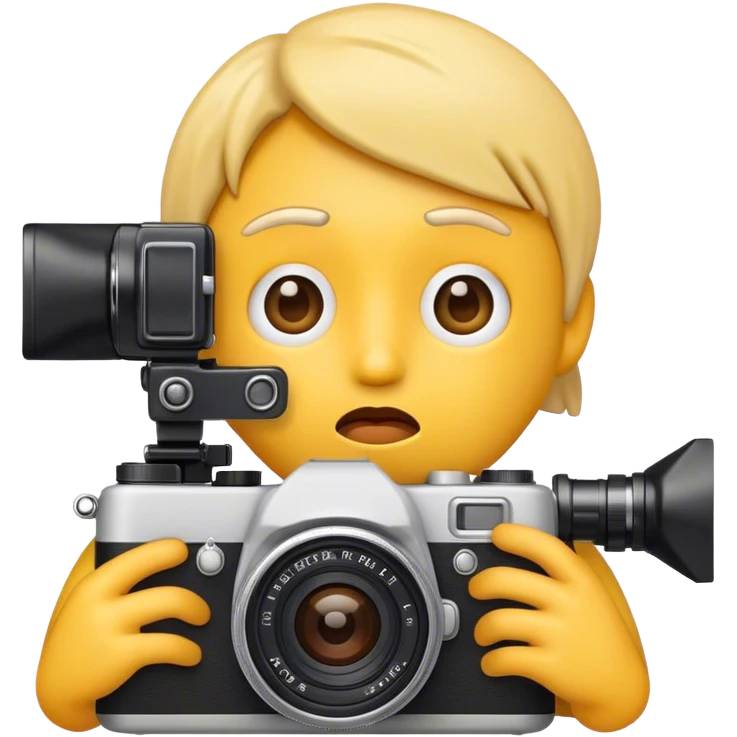 Confused emoji with a camera  emoji