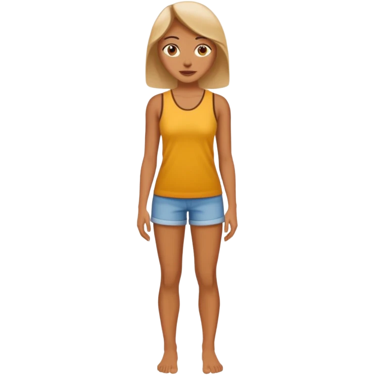 Nudist female full body emoji