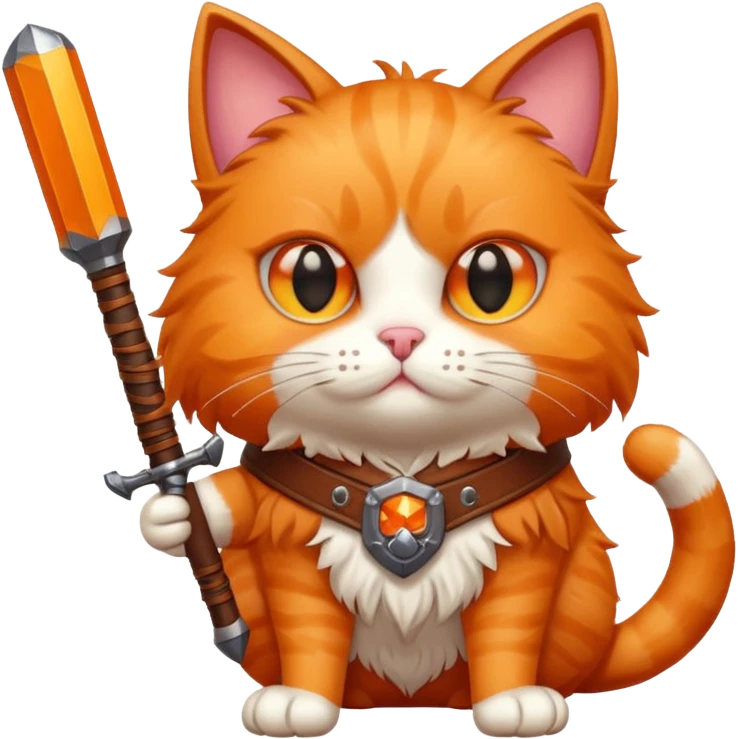 Cat with giant rpg emoji