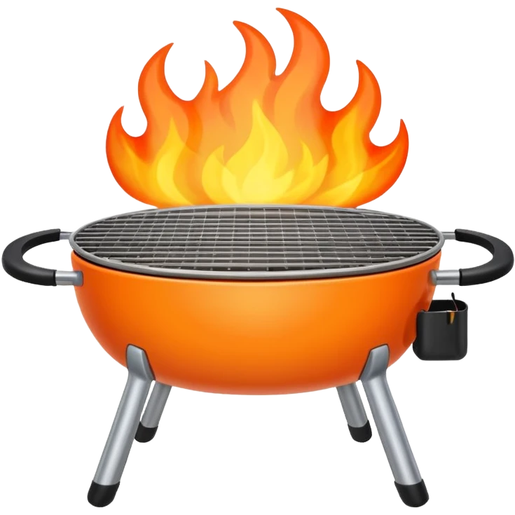 grill with flames emoji