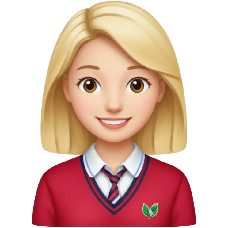 a girl with preppy stuf emoji