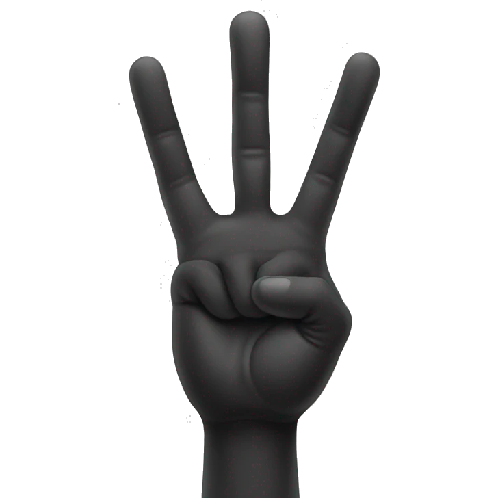 3 fingers up hand sign peace  emoji
