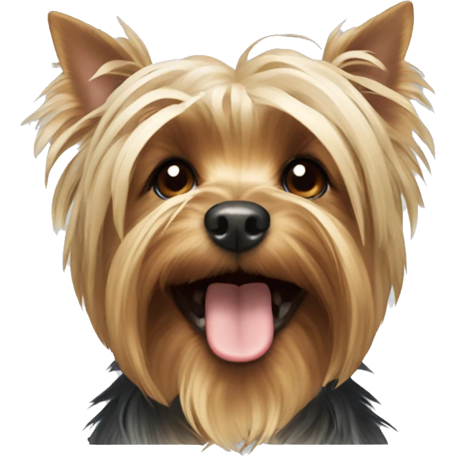Yorkshire Terrier with a smile emoji