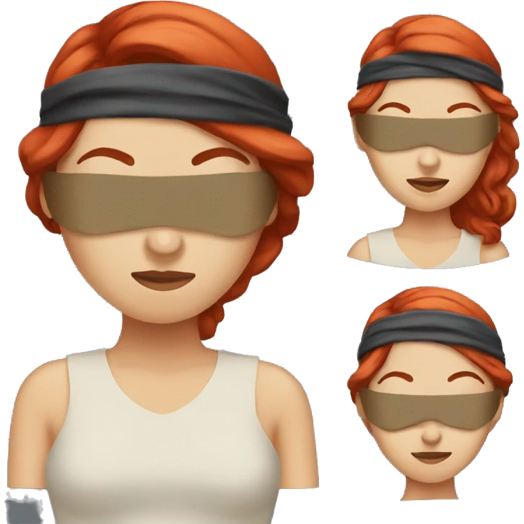 Female Red head with blindfold emoji