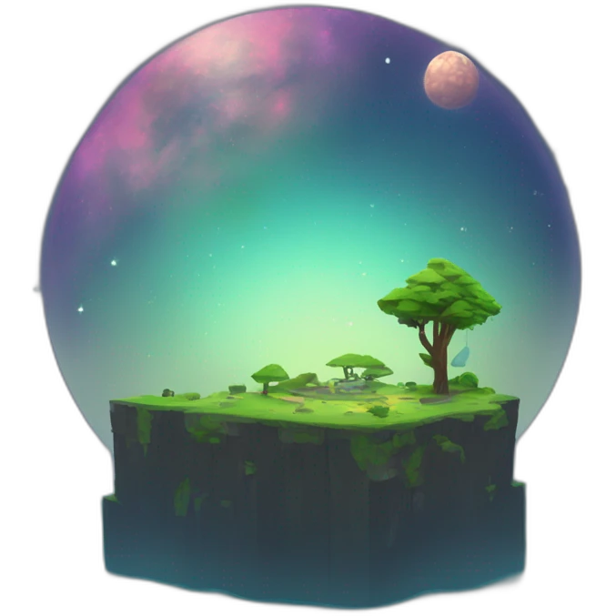 Skyblock Island space themed emoji