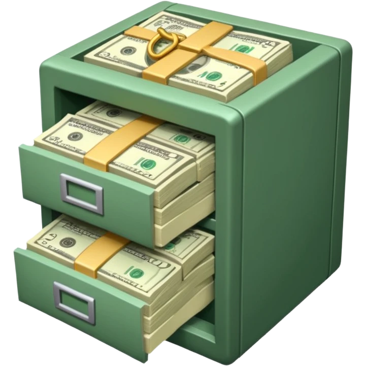unlocked vault full of cash emoji