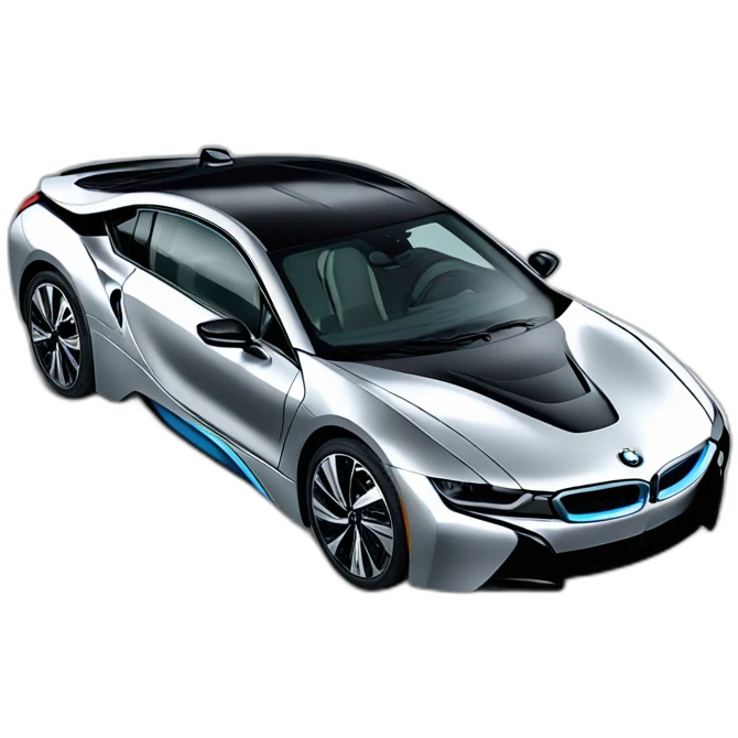 Silver bmw i8 emoji