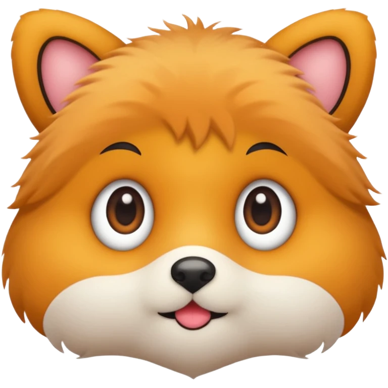 simple cute face, animal eyes, not person eyes emoji