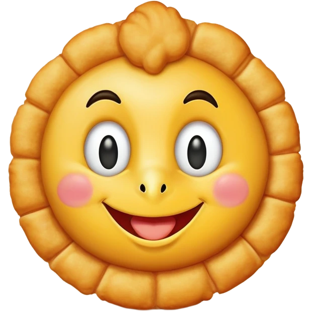 make a chicken tender emoji with a smiley face emoji