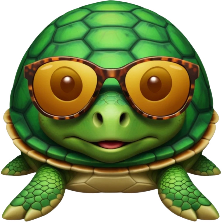 Turtle wearing sunglasses  emoji