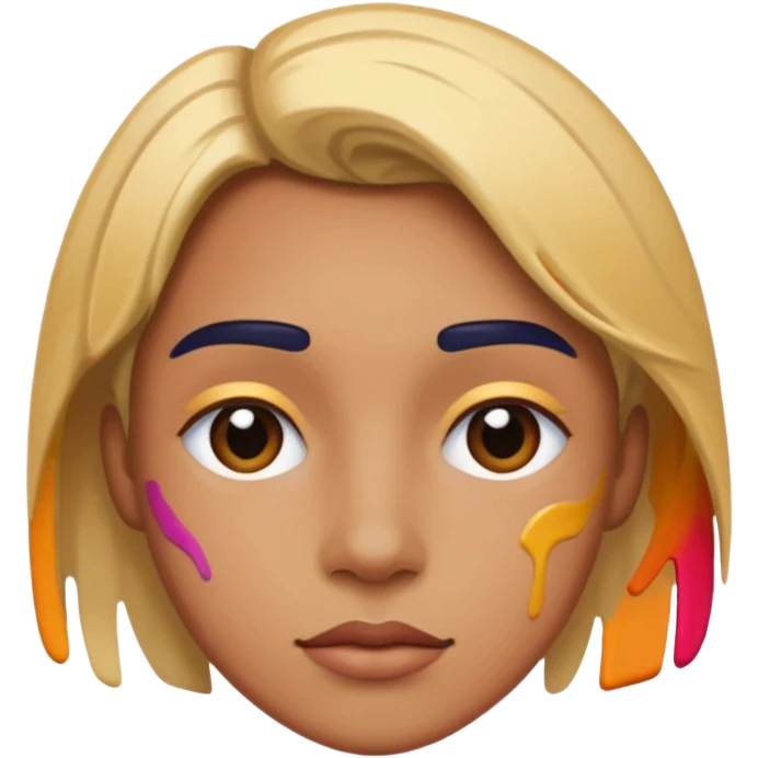 Paint style face emoji