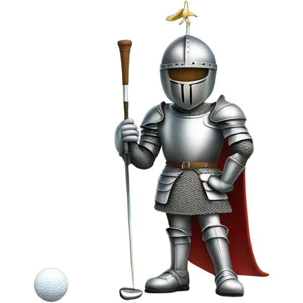 Knight on golf green emoji