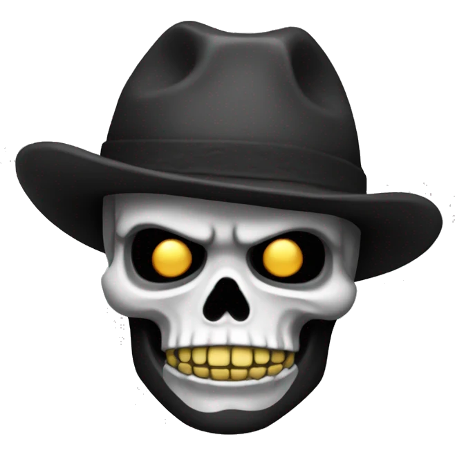 Caveira com laço emoji