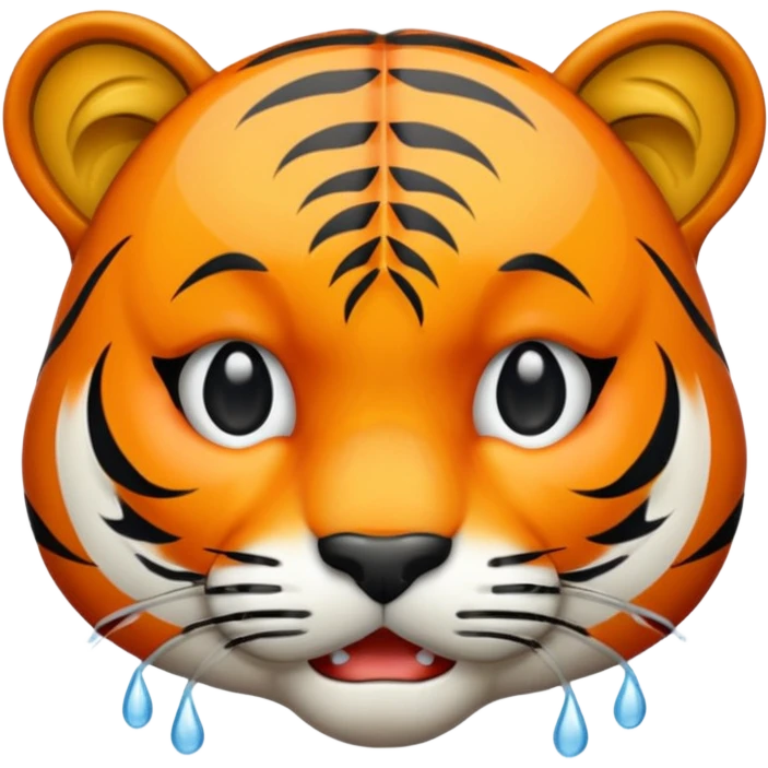 Tête de tigre qui pleure emoji