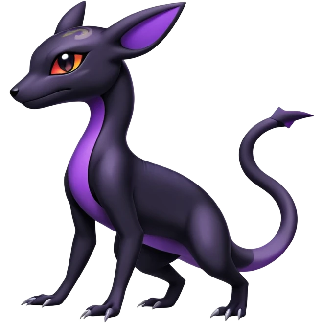 Salandit-Umbreon-Fakémon-hybrid-creature (full body)  emoji