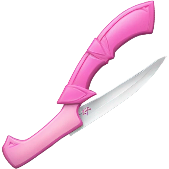 Pink bow knife  emoji