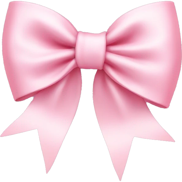 soft pink medium bow  emoji