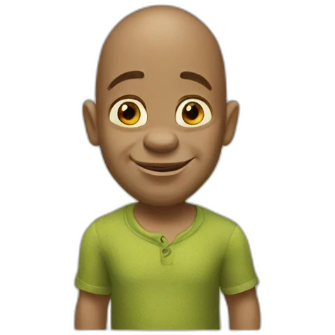 Shrek no hair big ear emoji