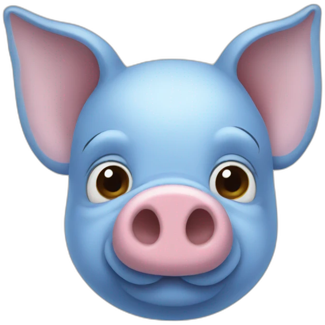 Blue pig emoji