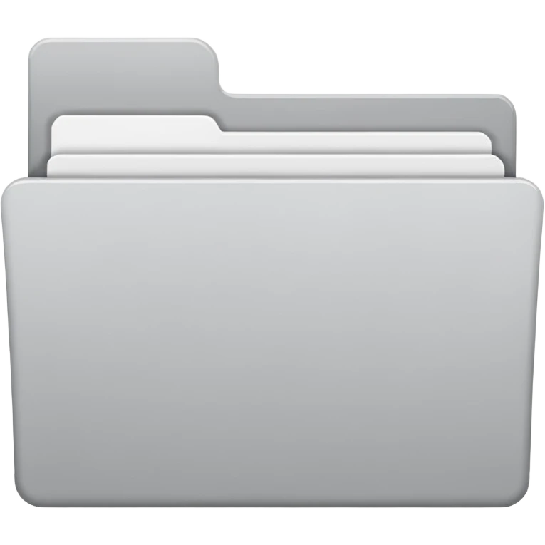 white and gray folder emoji