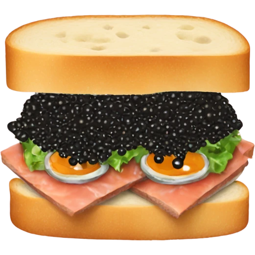 Sandwich with caviar  emoji