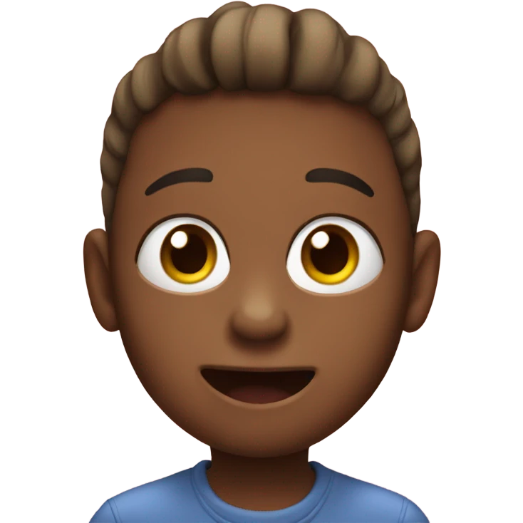 The kid eats emoji